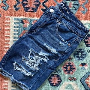 American Eagle Distressed Jean Shorts